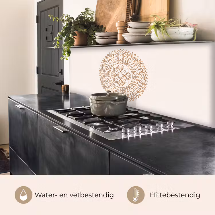 Keuken achterwand - Mandala - Geometrisch - Abstract - Oosters - Bruin — 3