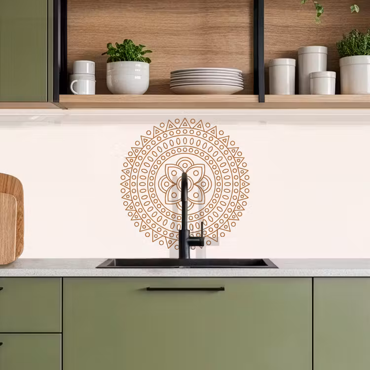 Keuken achterwand - Mandala - Geometrisch - Abstract - Oosters - Bruin — 5