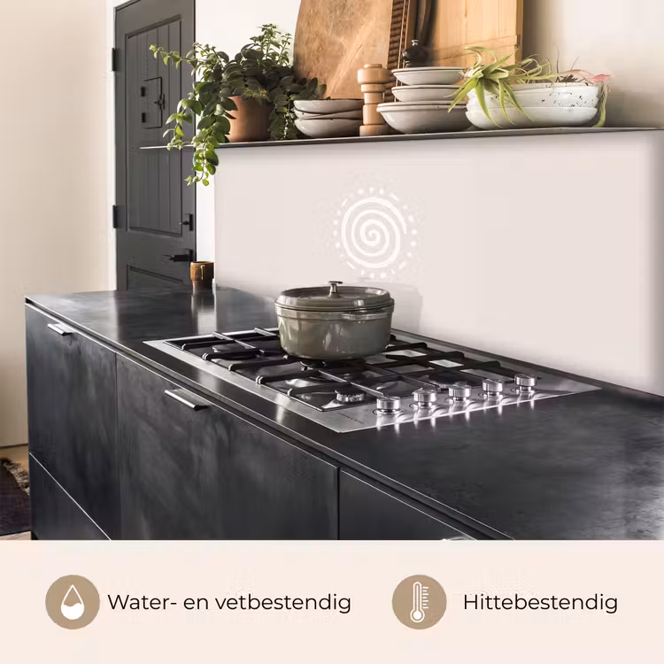 Keuken achterwand - Symbool - Spiraal - Abstract - Minimalistisch - Beige — 3