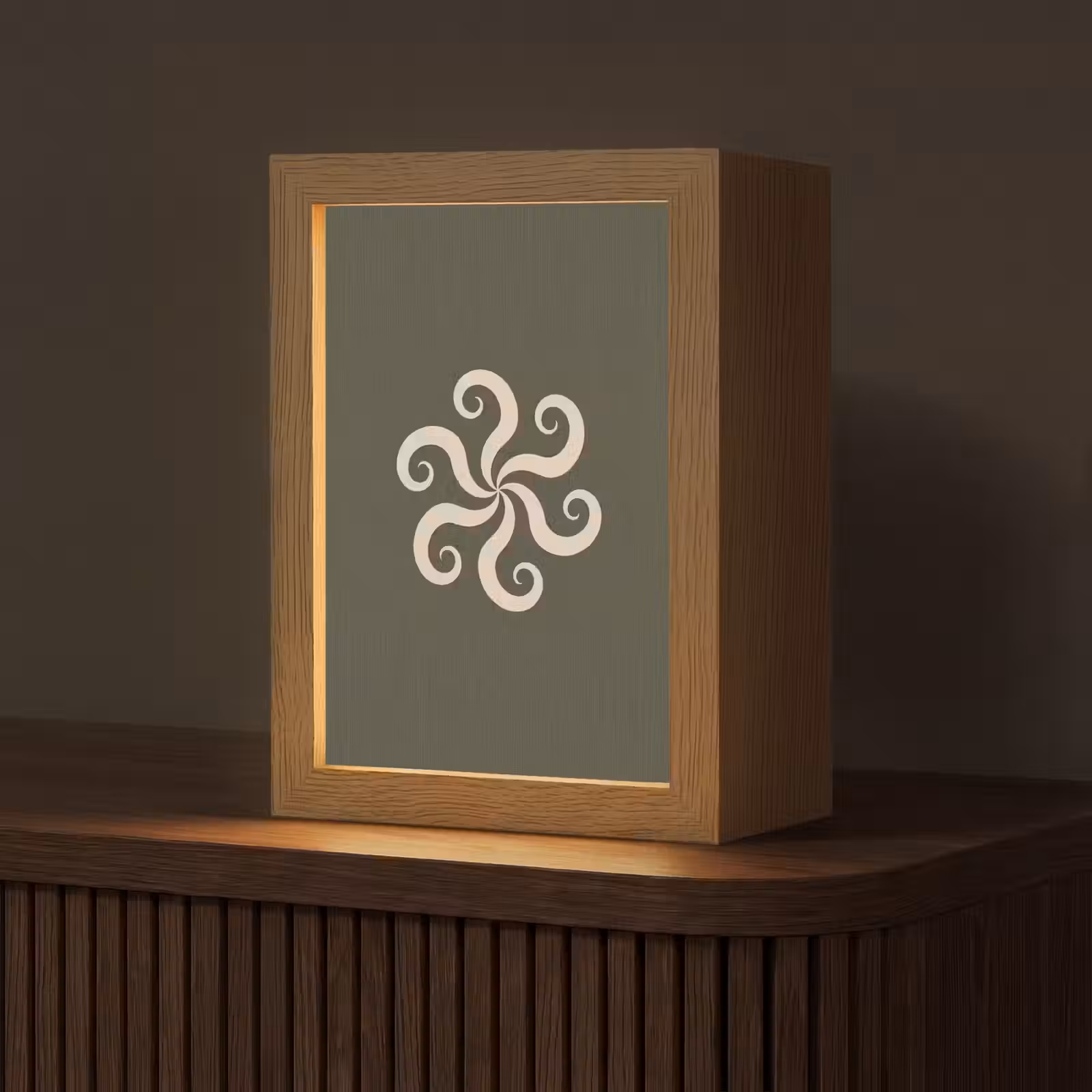 Gepersonaliseerde Lightbox - Patroon - Spiraal - Abstract - Modern - Groen — 1