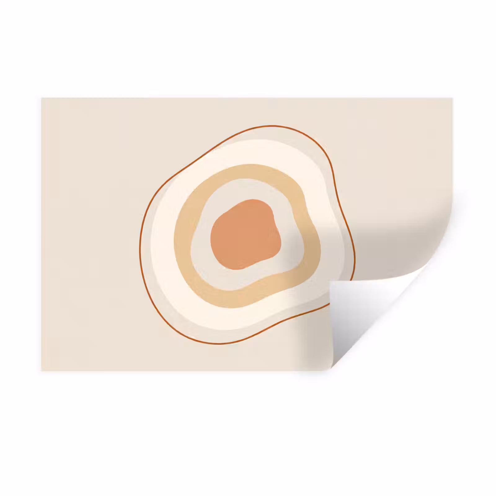 Muursticker - Abstract - Organisch - Modern - Beige - Kunst — 1