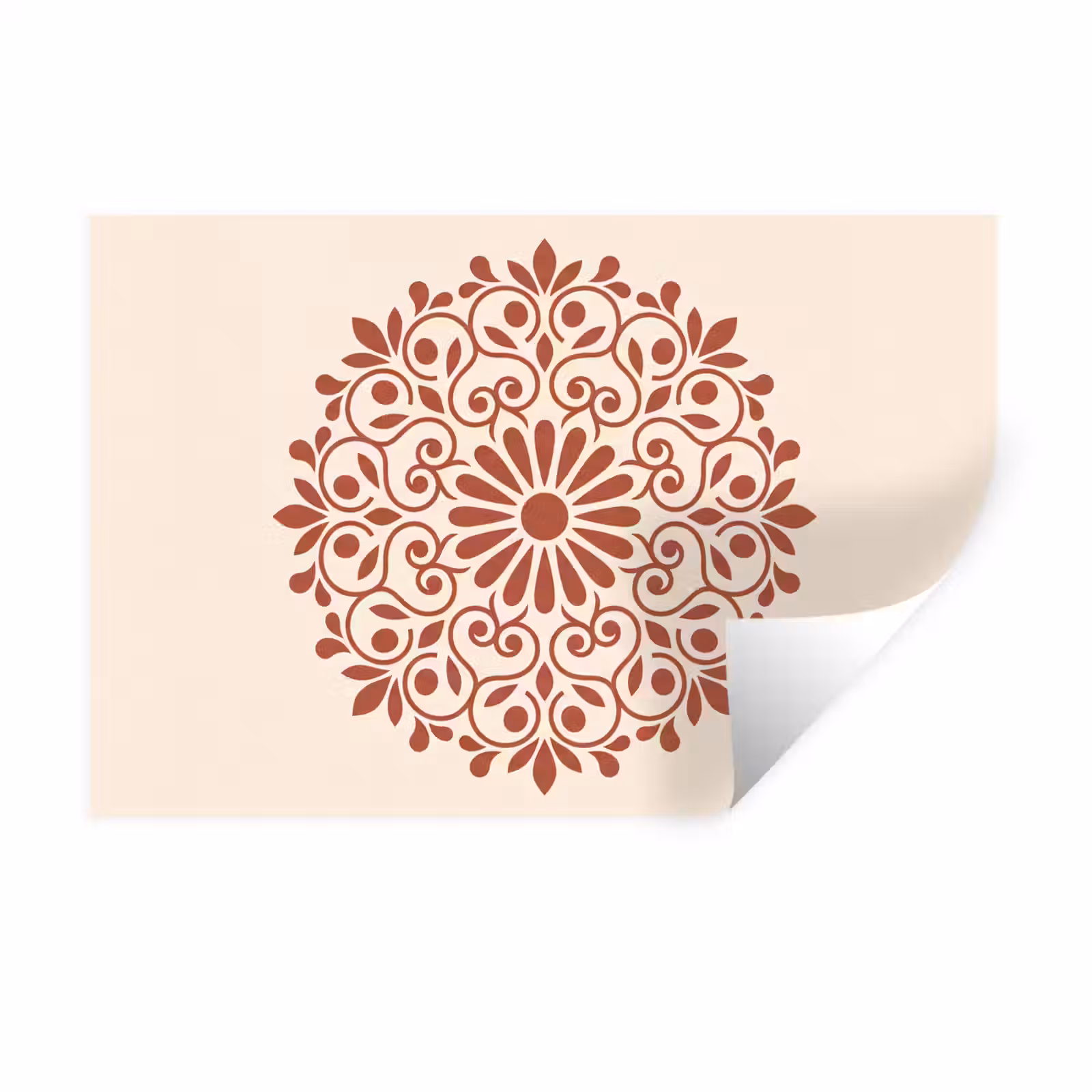 Muursticker - Decoratie - Cirkel - Symmetrisch - Modern - Roodbruin — 1