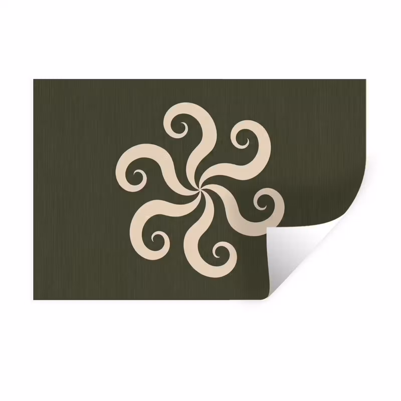 Muursticker - Patroon - Spiraal - Abstract - Modern - Groen — 1