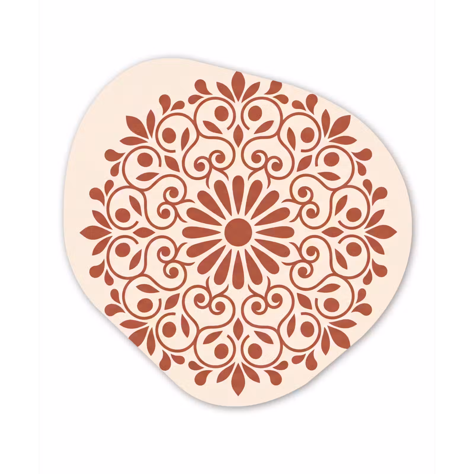 Organisch schilderij - Forex - Decoratie - Cirkel - Symmetrisch - Modern - Roodbruin — 1