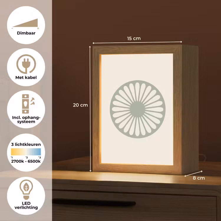 Gepersonaliseerde Lightbox - Abstract - Patroon - Radiaal - Modern - Groen — 7