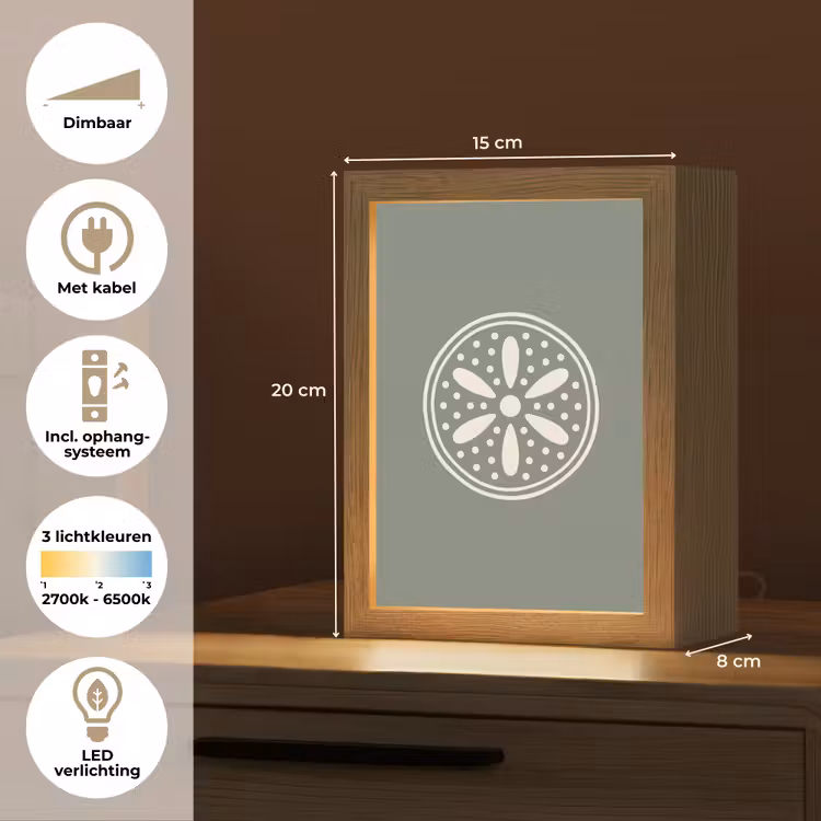Gepersonaliseerde Lightbox - Patroon - Cirkel - Abstract - Groen - Decoratie — 7