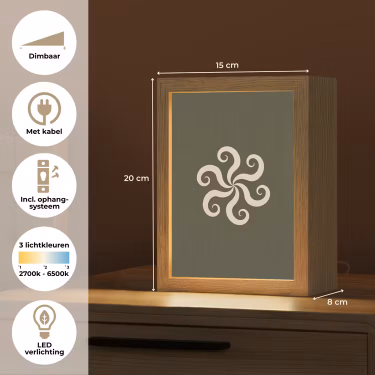 Gepersonaliseerde Lightbox - Patroon - Spiraal - Abstract - Modern - Groen — 7