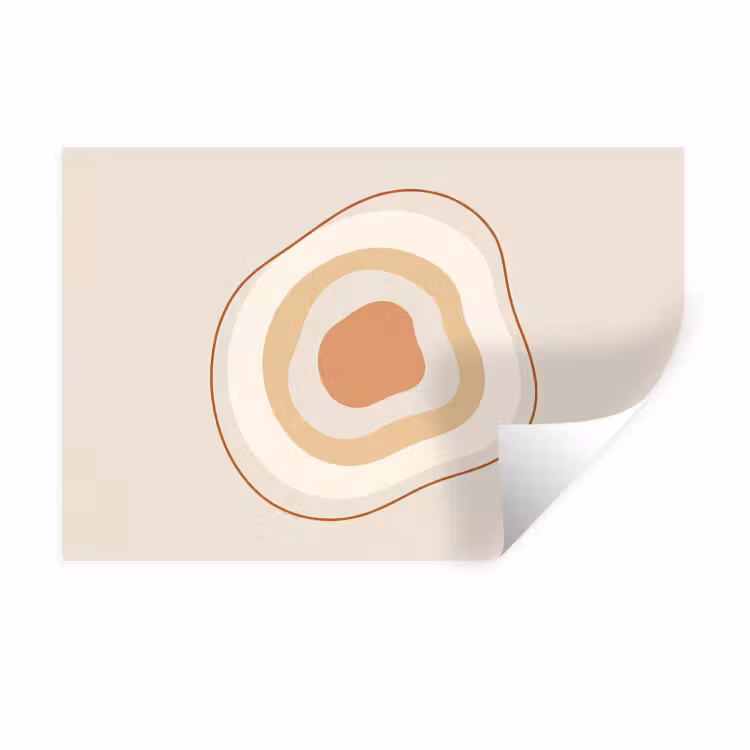 Muursticker - Abstract - Organisch - Modern - Beige - Kunst — 1