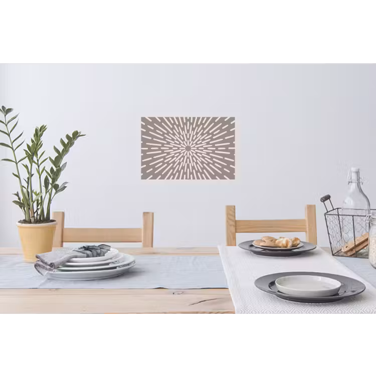 Muursticker - Patroon - Stralen - Abstract - Modern - Grijs — 3