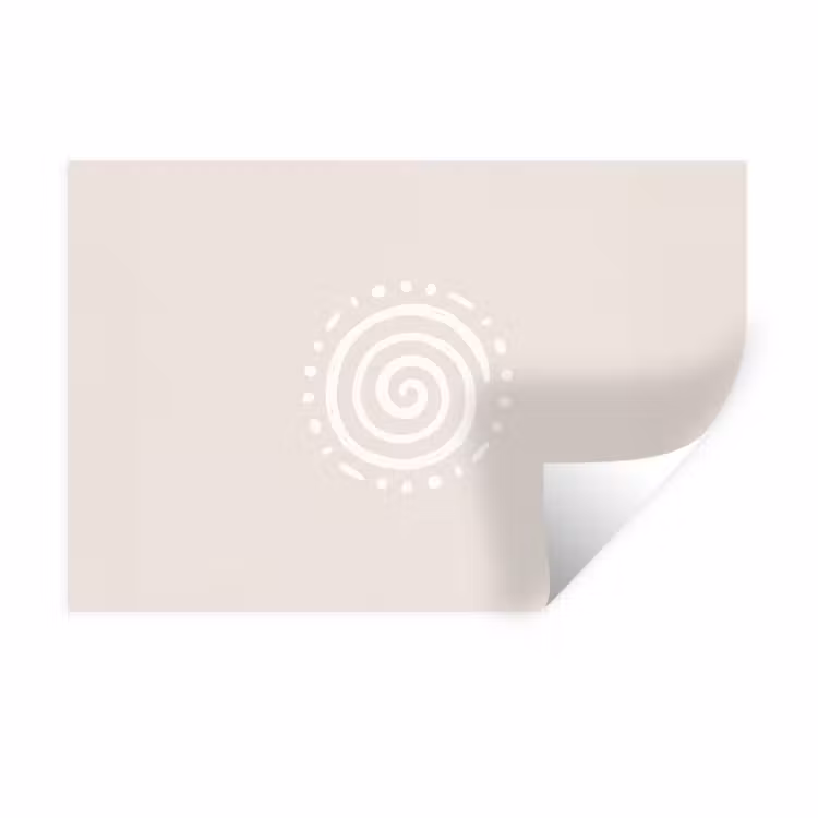 Muursticker - Symbool - Spiraal - Abstract - Minimalistisch - Beige — 1