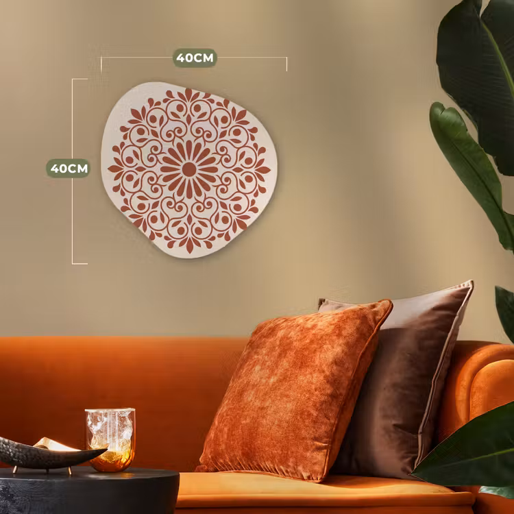 Organisch schilderij - Forex - Decoratie - Cirkel - Symmetrisch - Modern - Roodbruin — 4