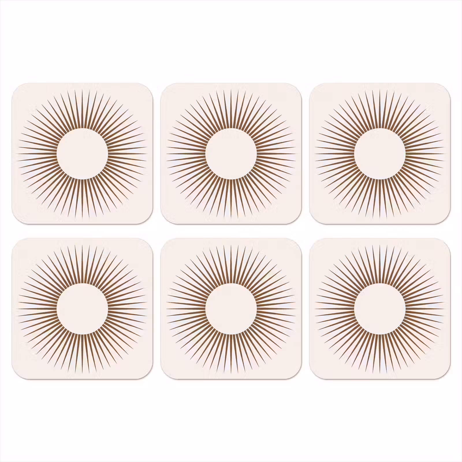 Onderzetter​ - Abstract - Zon - Symbool - Modern - Beige — 1