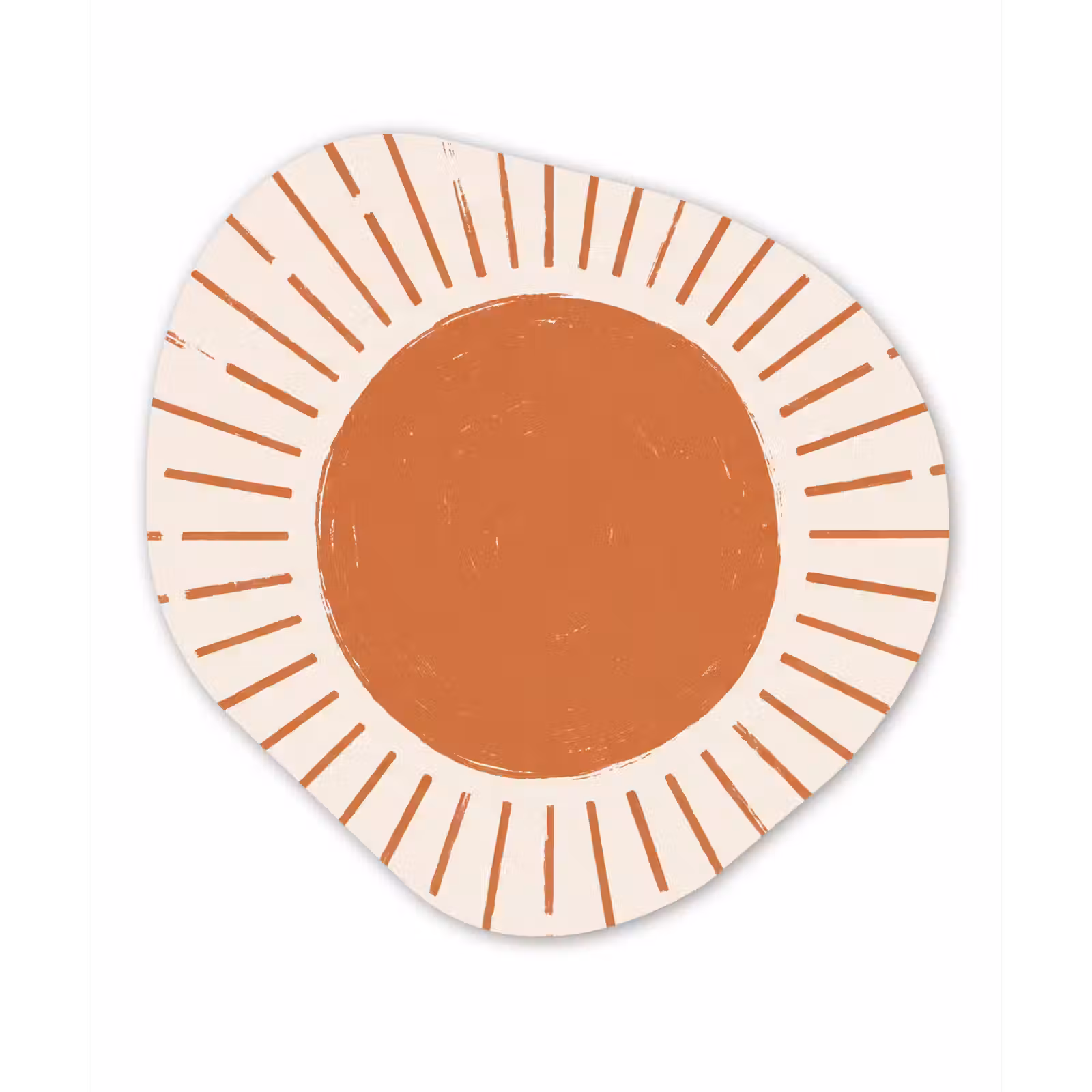 Organisch schilderij - Forex - Zon - Stralen - Abstract - Terracotta - Modern — 1