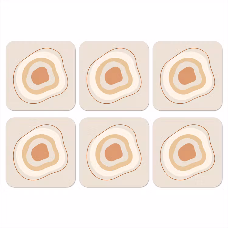 Onderzetter​ - Abstract - Organisch - Modern - Beige - Kunst — 1