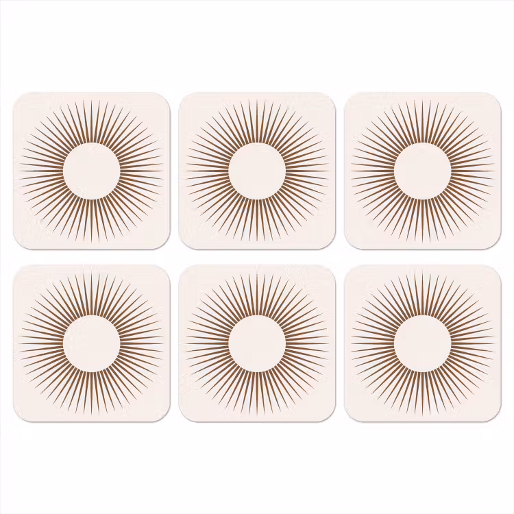 Onderzetter​ - Abstract - Zon - Symbool - Modern - Beige — 1