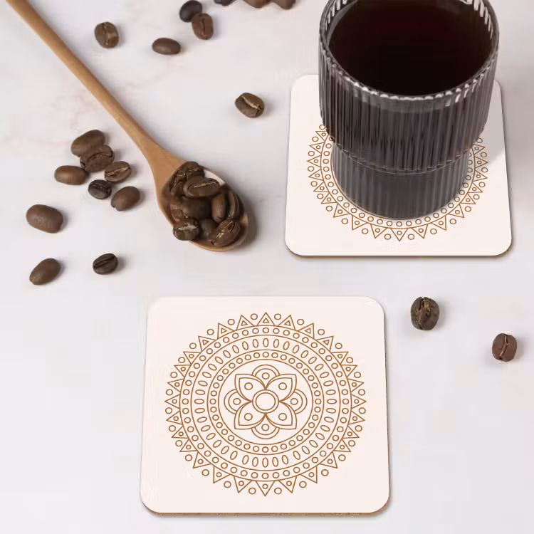 Onderzetter​ - Mandala - Geometrisch - Abstract - Oosters - Bruin — 4