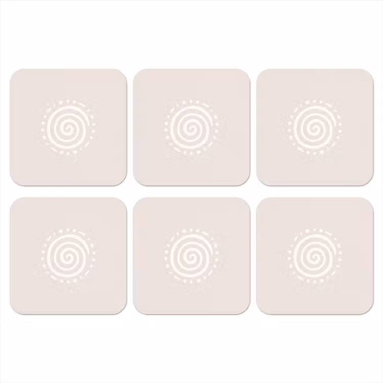 Onderzetter​ - Symbool - Spiraal - Abstract - Minimalistisch - Beige — 1