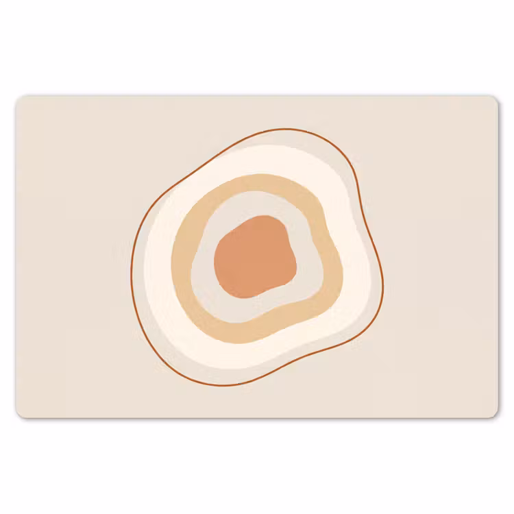 Placemat - 6 stuks - Abstract - Organisch - Modern - Beige - Kunst — 7