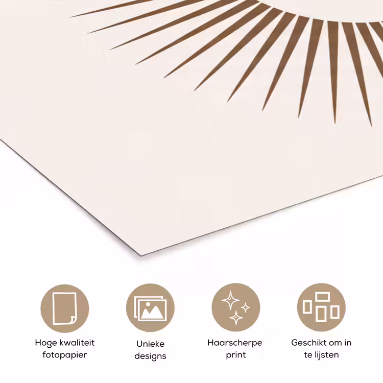 Poster - Abstract - Zon - Symbool - Modern - Beige — 5