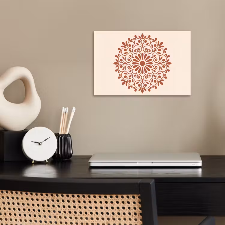 Poster - Decoratie - Cirkel - Symmetrisch - Modern - Roodbruin — 2