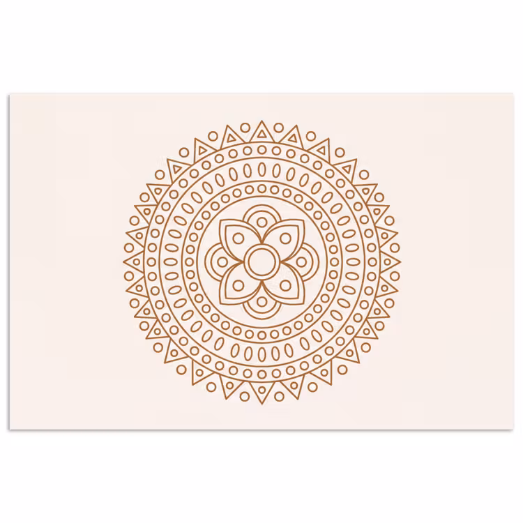 Poster - Mandala - Geometrisch - Abstract - Oosters - Bruin — 1
