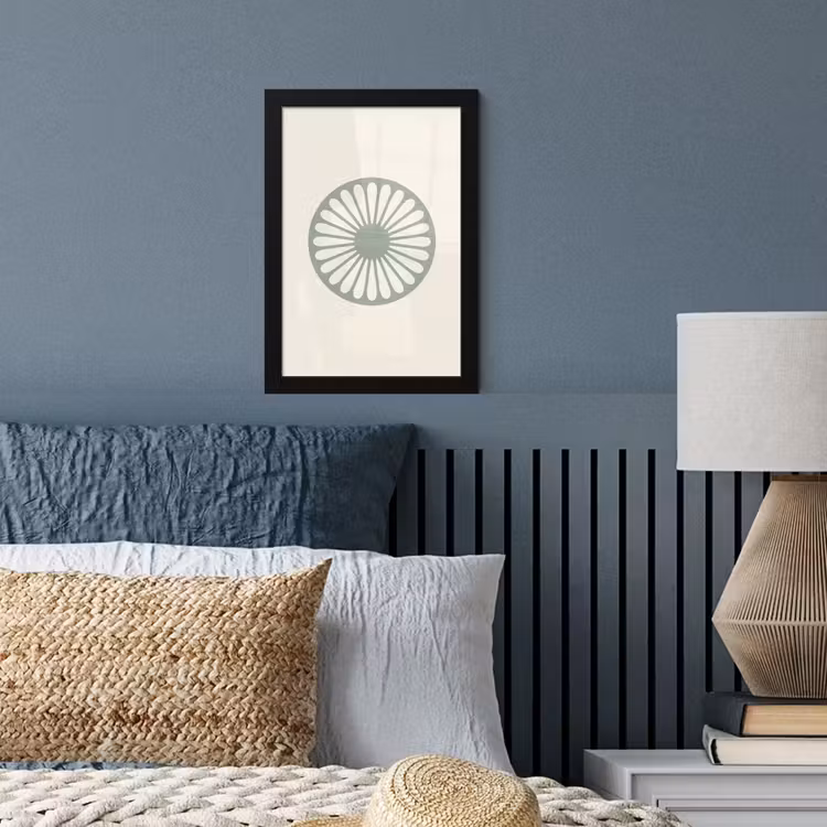 Poster met lijst - Abstract - Patroon - Radiaal - Modern - Groen — 3