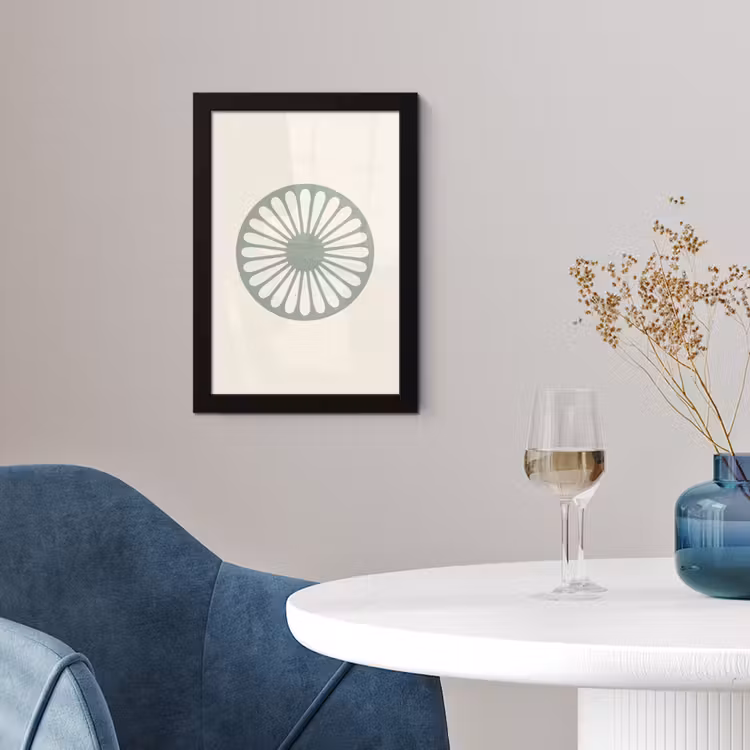 Poster met lijst - Abstract - Patroon - Radiaal - Modern - Groen — 4