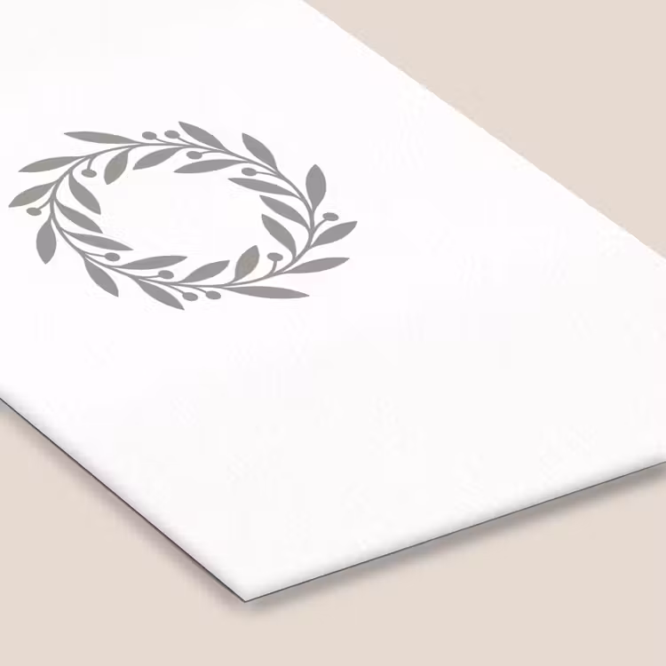 Poster met lijst - Krans - Bladeren - Natuur - Minimalistisch - Grijs — 7