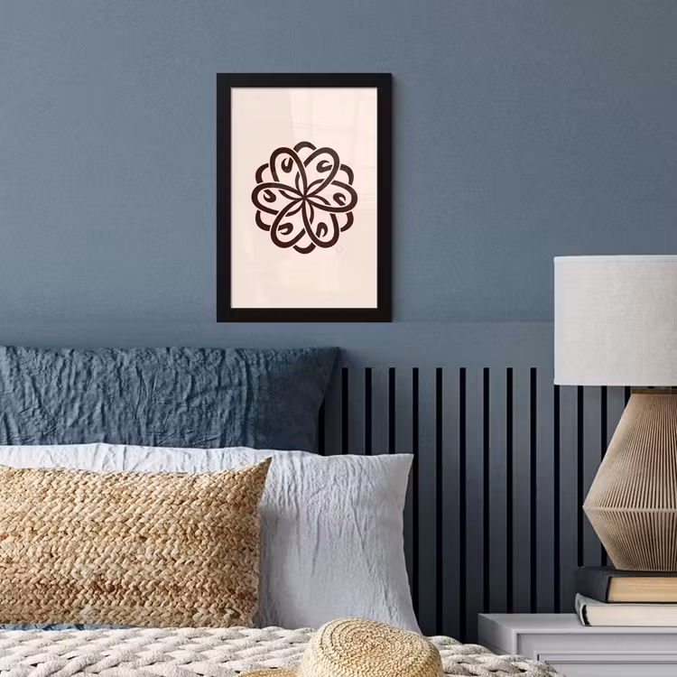 Poster met lijst - Patroon - Knoop - Abstract - Modern - Bruin — 3