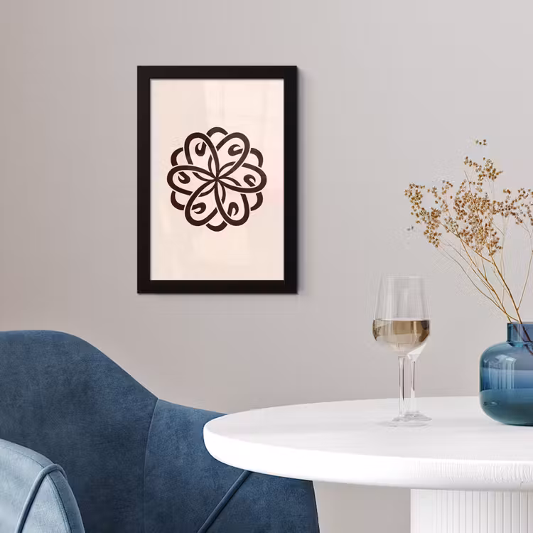 Poster met lijst - Patroon - Knoop - Abstract - Modern - Bruin — 4