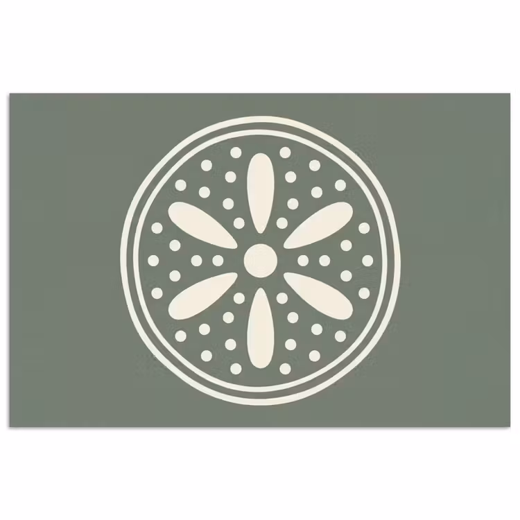 Poster - Patroon - Cirkel - Abstract - Groen - Decoratie — 1