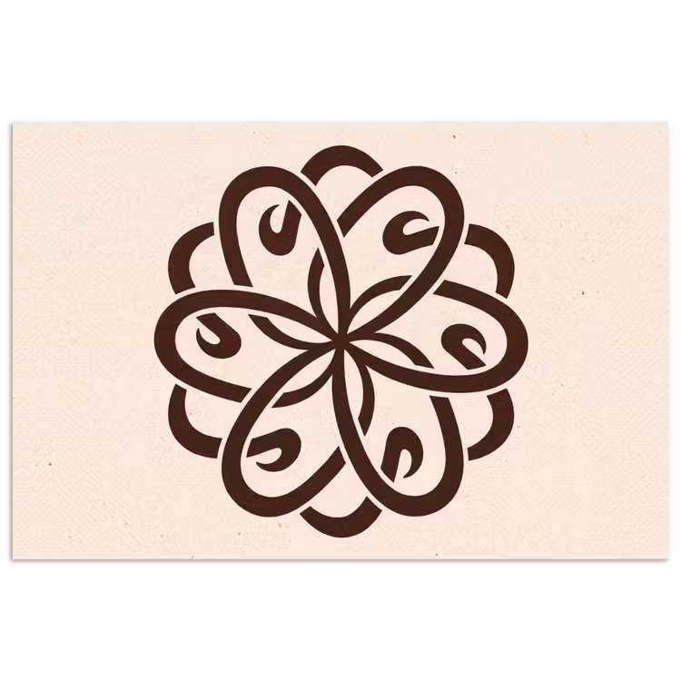 Poster - Patroon - Knoop - Abstract - Modern - Bruin — 1