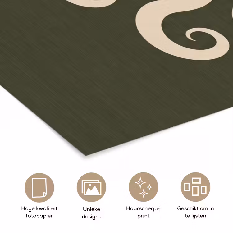 Poster - Patroon - Spiraal - Abstract - Modern - Groen — 5