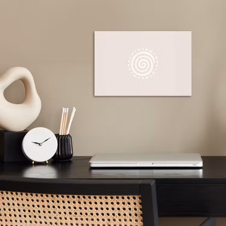 Poster - Symbool - Spiraal - Abstract - Minimalistisch - Beige — 2