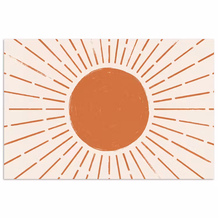 Poster - Zon - Stralen - Abstract - Terracotta - Modern — 1