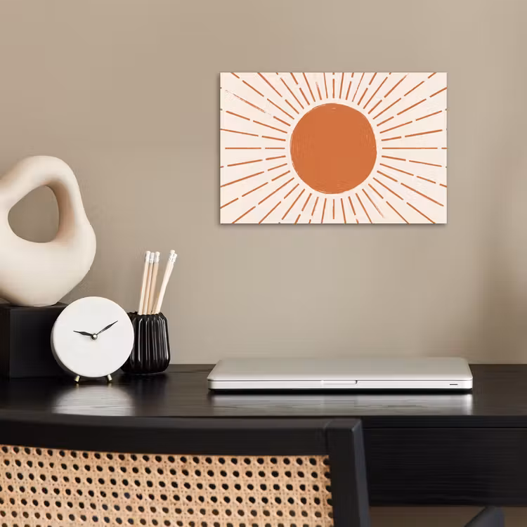 Poster - Zon - Stralen - Abstract - Terracotta - Modern — 2