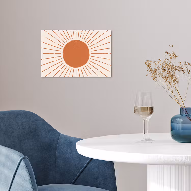 Poster - Zon - Stralen - Abstract - Terracotta - Modern — 4