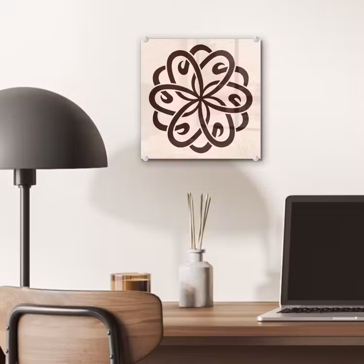 Glas schilderij - Patroon - Knoop - Abstract - Modern - Bruin — 7