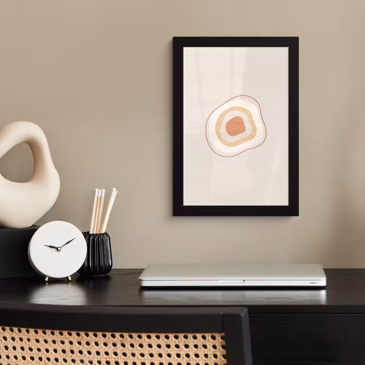 Poster met lijst - Abstract - Organisch - Modern - Beige - Kunst — 2