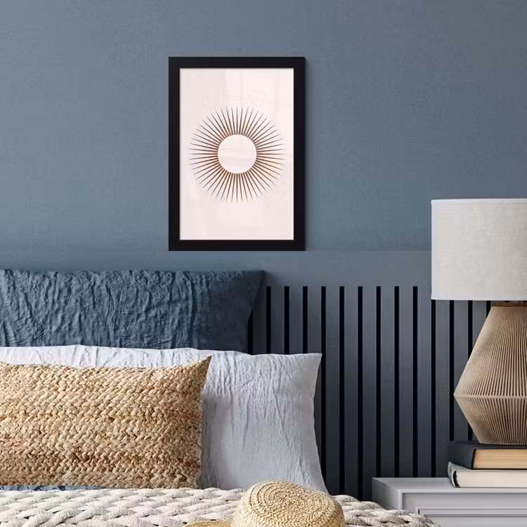 Poster met lijst - Abstract - Zon - Symbool - Modern - Beige — 3