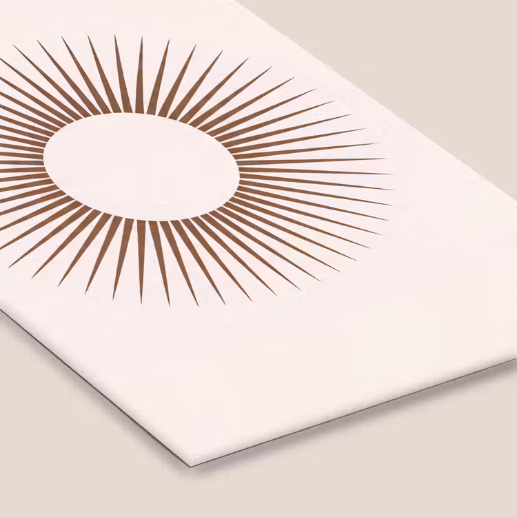 Poster met lijst - Abstract - Zon - Symbool - Modern - Beige — 7