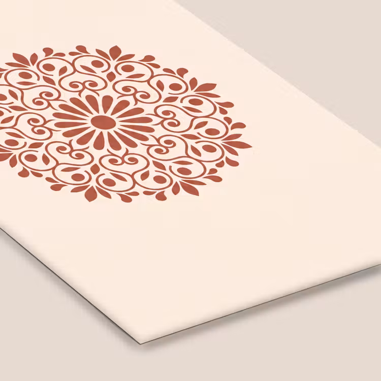 Poster met lijst - Decoratie - Cirkel - Symmetrisch - Modern - Roodbruin — 7