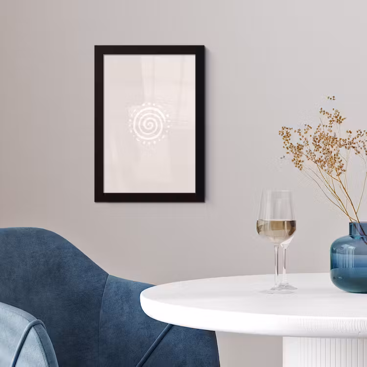 Poster met lijst - Symbool - Spiraal - Abstract - Minimalistisch - Beige — 4