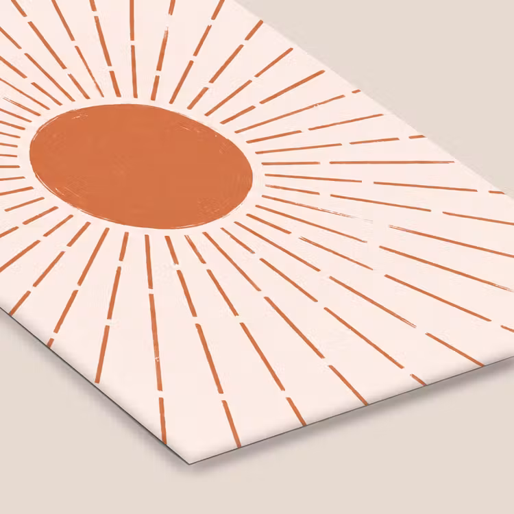 Poster met lijst - Zon - Stralen - Abstract - Terracotta - Modern — 7