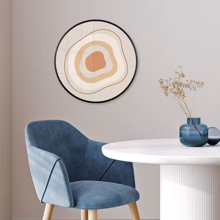 Ronde fotolijst - Abstract - Organisch - Modern - Beige - Kunst — 4