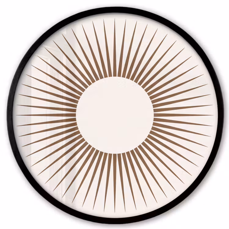 Ronde fotolijst - Abstract - Zon - Symbool - Modern - Beige — 1