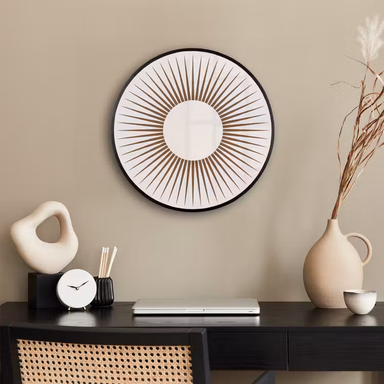 Ronde fotolijst - Abstract - Zon - Symbool - Modern - Beige — 3