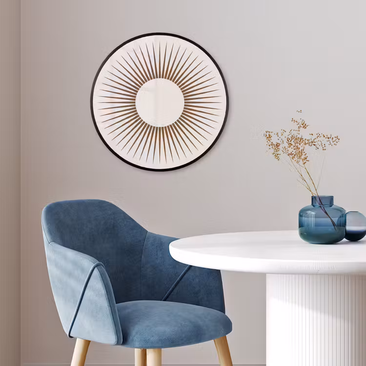 Ronde fotolijst - Abstract - Zon - Symbool - Modern - Beige — 4