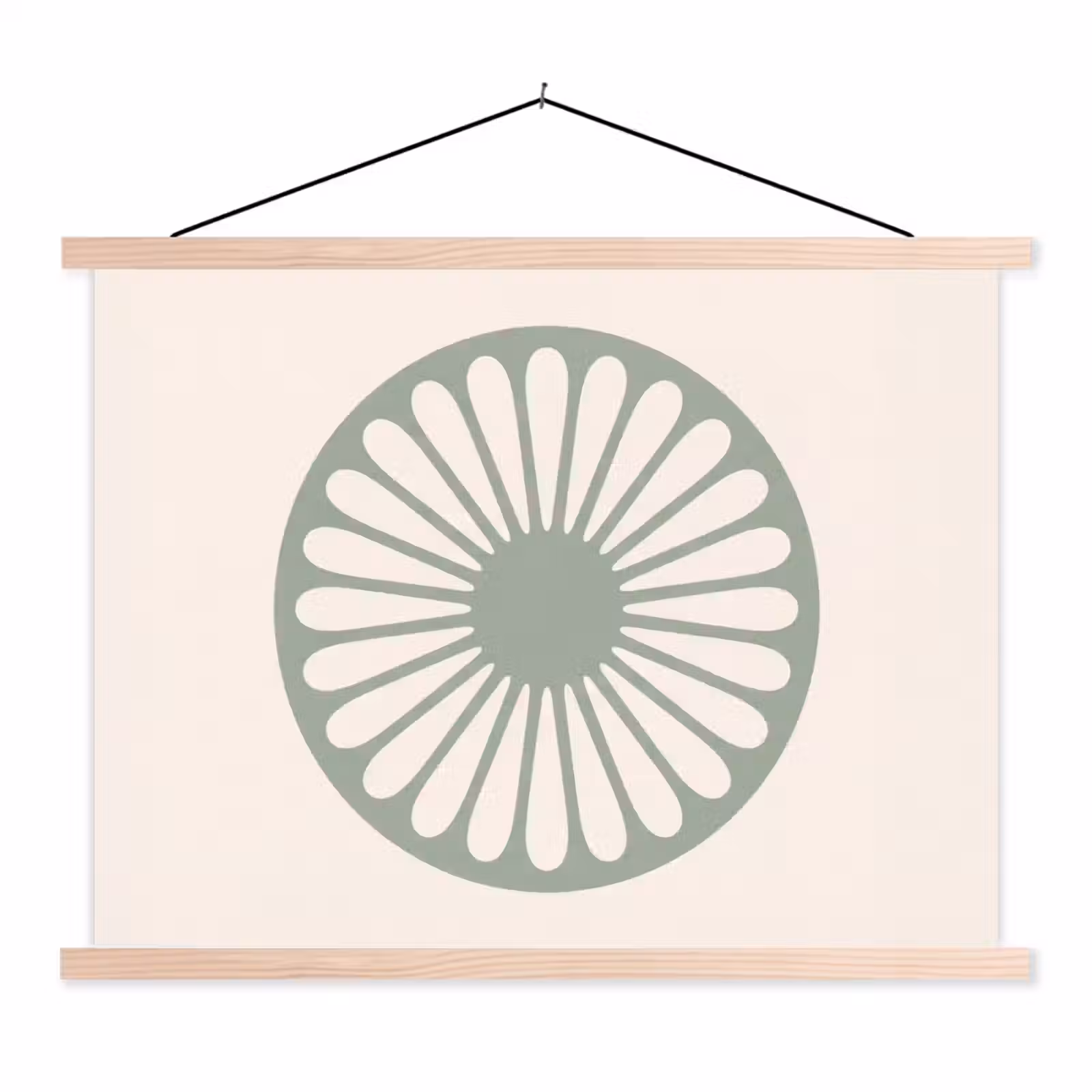 Schoolplaat - Abstract - Patroon - Radiaal - Modern - Groen — 1