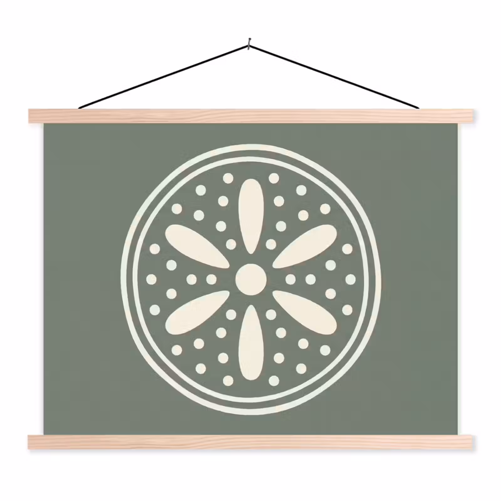 Schoolplaat - Patroon - Cirkel - Abstract - Groen - Decoratie — 1